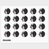Tri Color Cavalier King Charles Ronde Sticker (Vel)