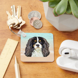 Tri-Color Cavalier King Charles Spaniel Sleutelhanger