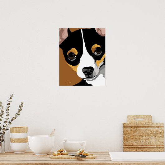 Tri Color chihuahua Poster (Keuken)