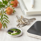 Tri Color Collie Sleutelhanger (Zijkant)