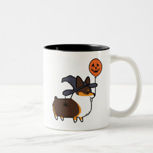 Tri-Color Corgi Halloween Mok   CorgiDingen