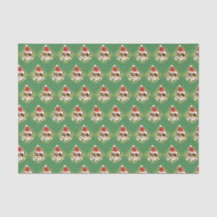 Tri-Color Corgi Santa Tissue Paper Tissuepapier
