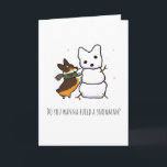 Tri-Color Corgi Snowman | CorgiThings Feestdagen Kaart<br><div class="desc">www.corgithings.com instagram.com/corgithings facebook.com/corgithings</div>