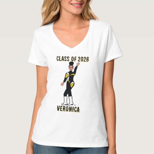 Tri-Color Danser Zwart Wit Zilver #2 T-shirt (Voorkant)