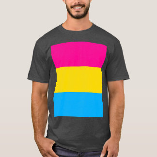 Tri Color Design Roze Geel Blauw Grafisch T-shirt