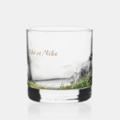 Tri Color Engels Setters Kunst, houtsnip jacht Whisky Glas (Rechts)