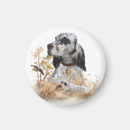 Tri Color Engelse Setter Kunst, houtsnip jagen Magneet