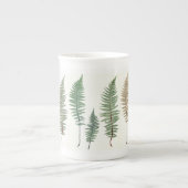 Tri-Color Fern Panels Botanische Beone China Mok (Voorkant)