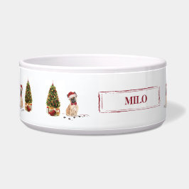 Tri-Color King Charles Spaniel Funny Kersthond Voerbakje