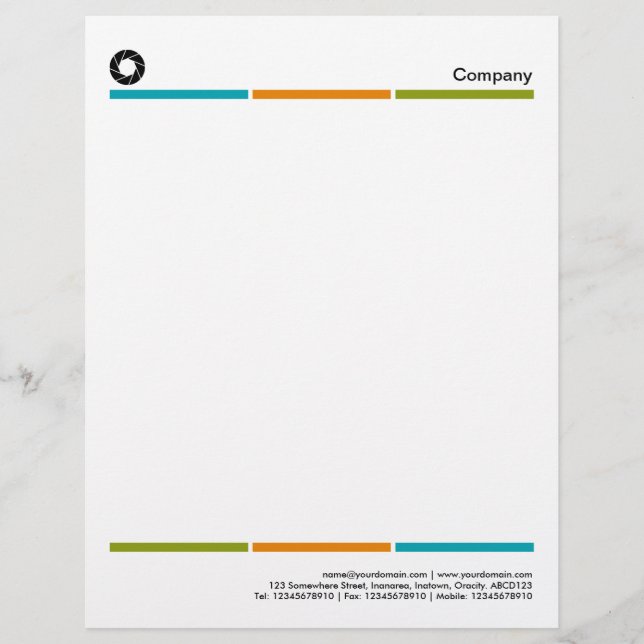 Tri-Color Lines 01 - Aperture Logo Briefhoofd (Voorkant)