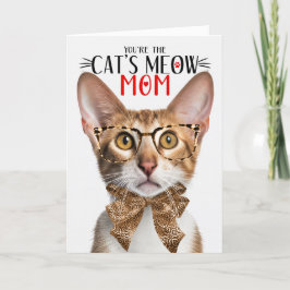 Tri-Color oosterse kat voor mama op Moederdag Feestdagen Kaart