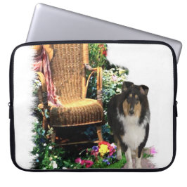 Tri Color Rough Collie Art-cadeaus Laptop Sleeve