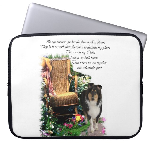 Tri Color Rough Collie Art-cadeaus Laptop Sleeve (Voorkant)