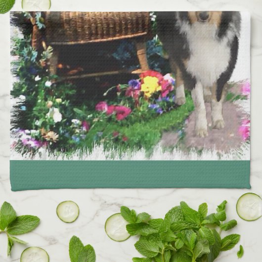 Tri Color Rough Collie Art-cadeaus Theedoek (Gevouwen)