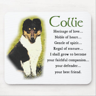 Tri Color Rough Collie Gifts Muismat