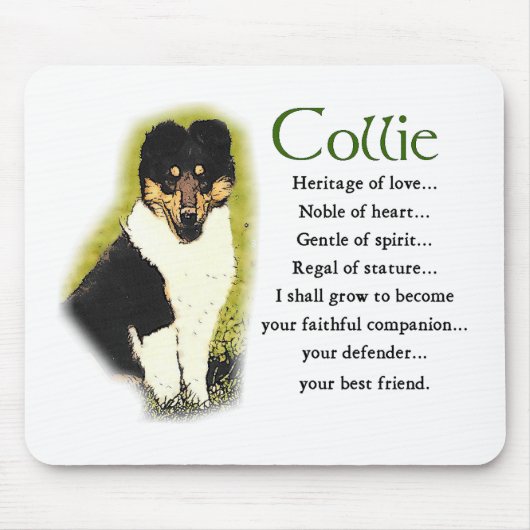 Tri Color Rough Collie Gifts Muismat (Voorkant)