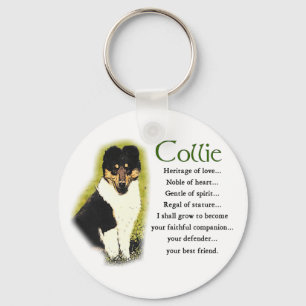 Tri Color Rough Collie Gifts Sleutelhanger