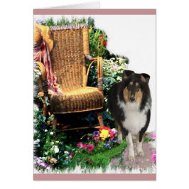 Tri-Color Rough Collie Kunst Geschenken