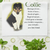 Tri Color Rough Collie Puppy Theedoek (Gevouwen)