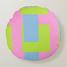 Tri Color Round Pillow