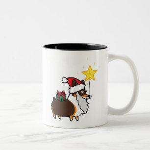 Tri-Color Santa Corgi-Mok CorgiDingen Tweekleurige Koffiemok