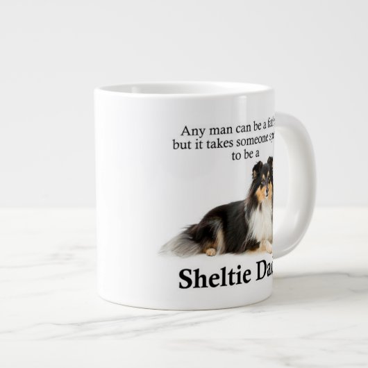 Tri-Color Sheltie Dad Jumbo Mok (Voorkant rechts)