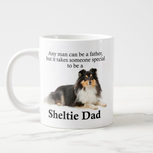 Tri-Color Sheltie Dad Jumbo Mok (Links)