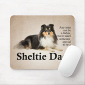 Tri-Color Sheltie Dad Mousepad Muismat (Met muis)