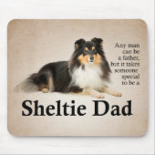 Tri-Color Sheltie Dad Mousepad Muismat (Voorkant)