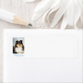 Tri-Color Sheltie Kerst retour adreslabels Etiket (Insitu)