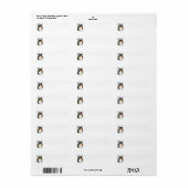 Tri-Color Sheltie Kerst retour adreslabels Etiket (Full Sheet)