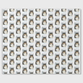 Tri-Color Sheltie Kerst Wrapping Papier (Vlak)