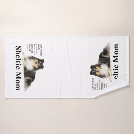 Tri-Color Sheltie Mam Bath Towel Badhanddoek (Badhanddoek)