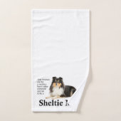 Tri-Color Sheltie Mam Hand Towel Handdoek (Handdoek)