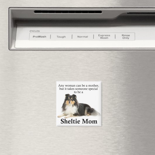 Tri-Color Sheltie Mam Magnet (Insitu (Vaatwasser))