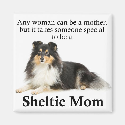 Tri-Color Sheltie Mam Magnet (Voorkant)