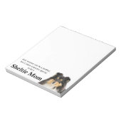 Tri-Color Sheltie Mam Notitieblok (Linkerzijde)