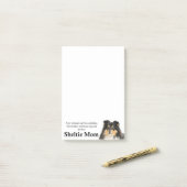 Tri-Color Sheltie Mam Post-It Notes (Op bureau)
