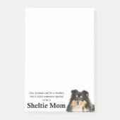 Tri-Color Sheltie Mam Post-It Notes (Voorkant)