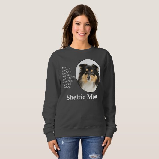 Tri Color Sheltie Mam Sweatshirt (Voorkant volledig)