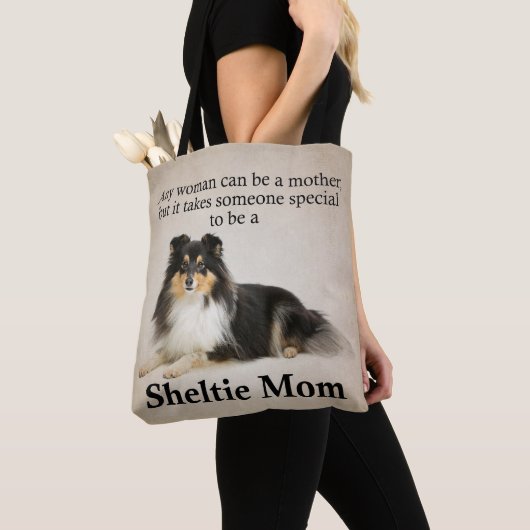 Tri-Color Sheltie Mam Tas (Dichtbij)