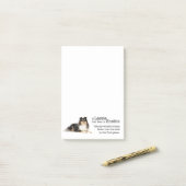 Tri-Color Sheltie Post-It Notes van Timmy (Op bureau)