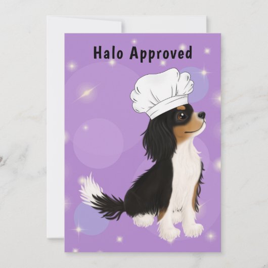 Tri Colored Cavalier in Chef's Pet Bedankkaart (Voorkant)