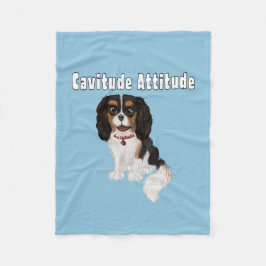 Tri-Colored Cavalier King Charles Spaniel Fleece Deken