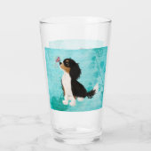Tri Colored Cavalier King Charles Spaniel Glas (Achterkant)