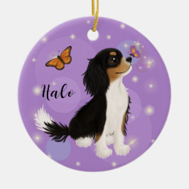 Tri Colored Cavalier King Charles Spaniel Keramisch Ornament