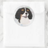 Tri-Colored Cavalier King Charles Spaniel Ronde Sticker (Tas)