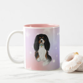 Tri Colored Cavalier King Charles Spaniel Tweekleurige Koffiemok