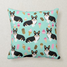 Tri Colored Corgi Ice Cream kussen - schattige cor