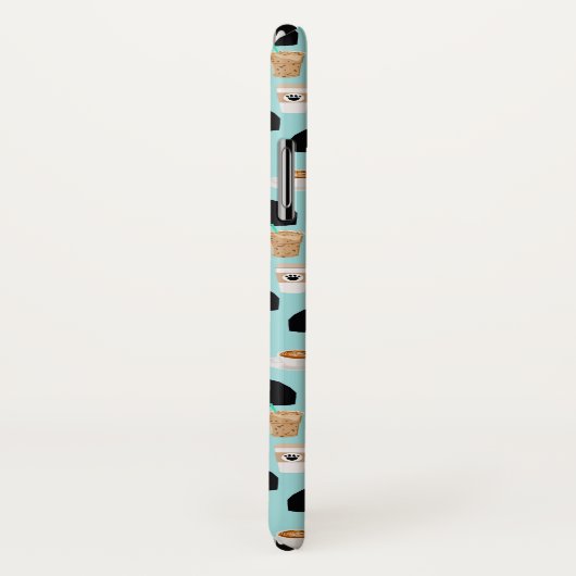 Tri Corgi Coffee - blauw Case-Mate iPhone Case (Achterkant / rechts)